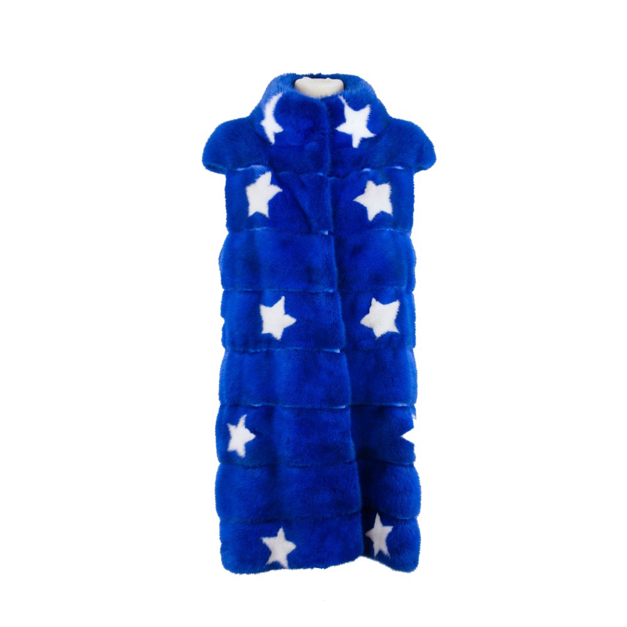 gilet visone blue stars