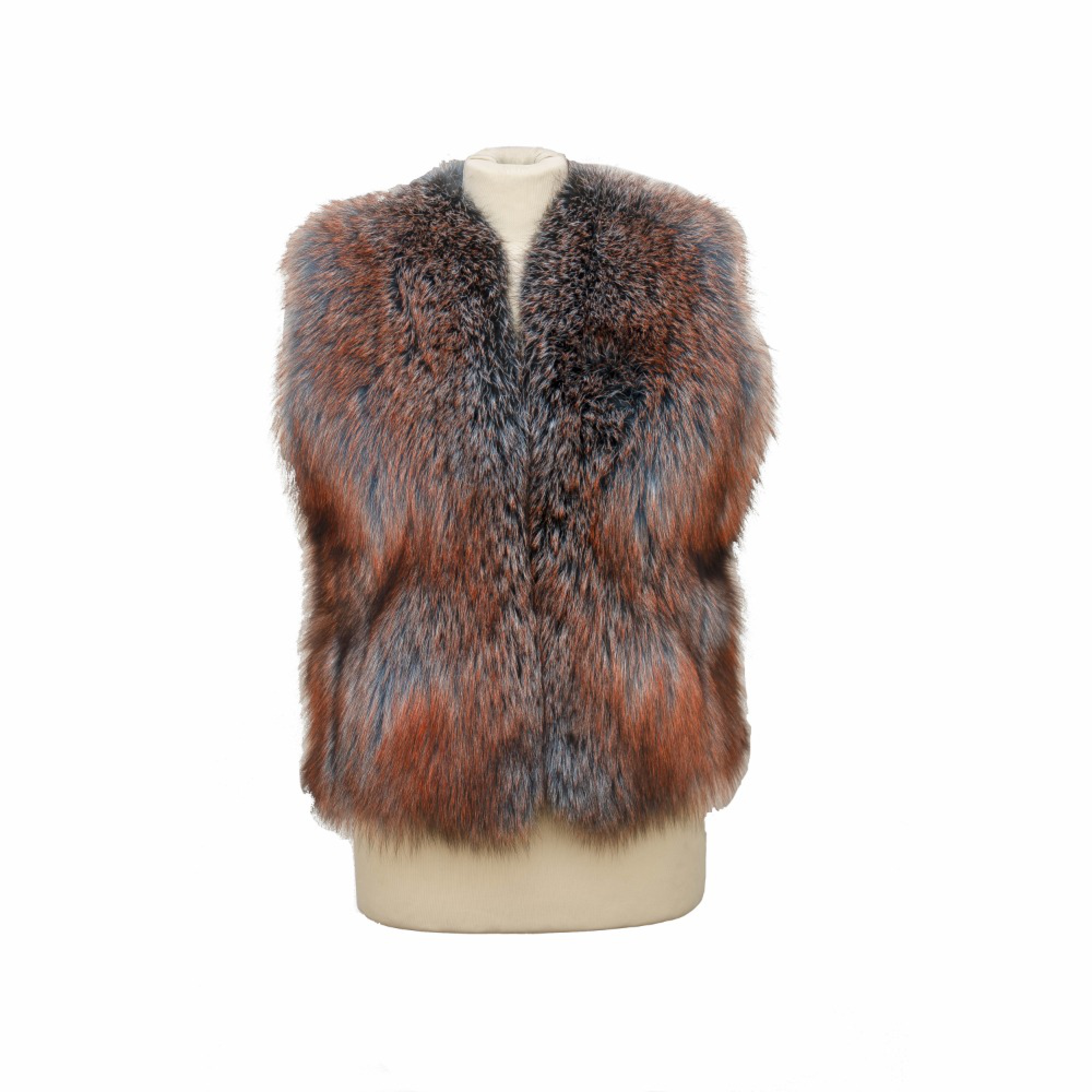 gilet volpe turchese arancio