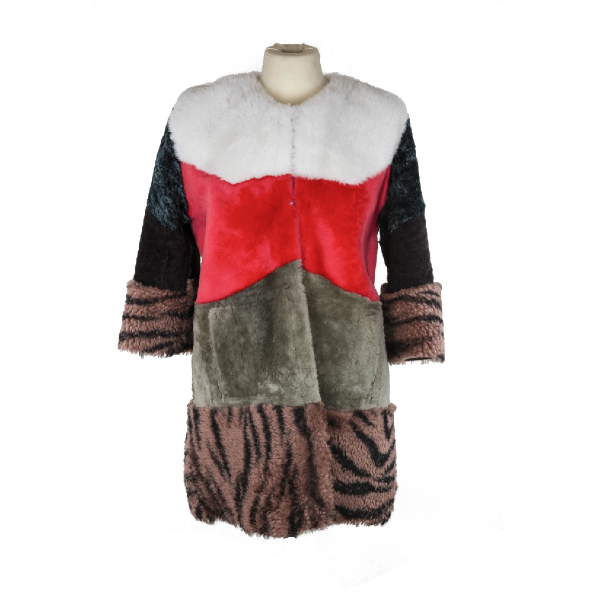 cappottino montone reversibile multicolor