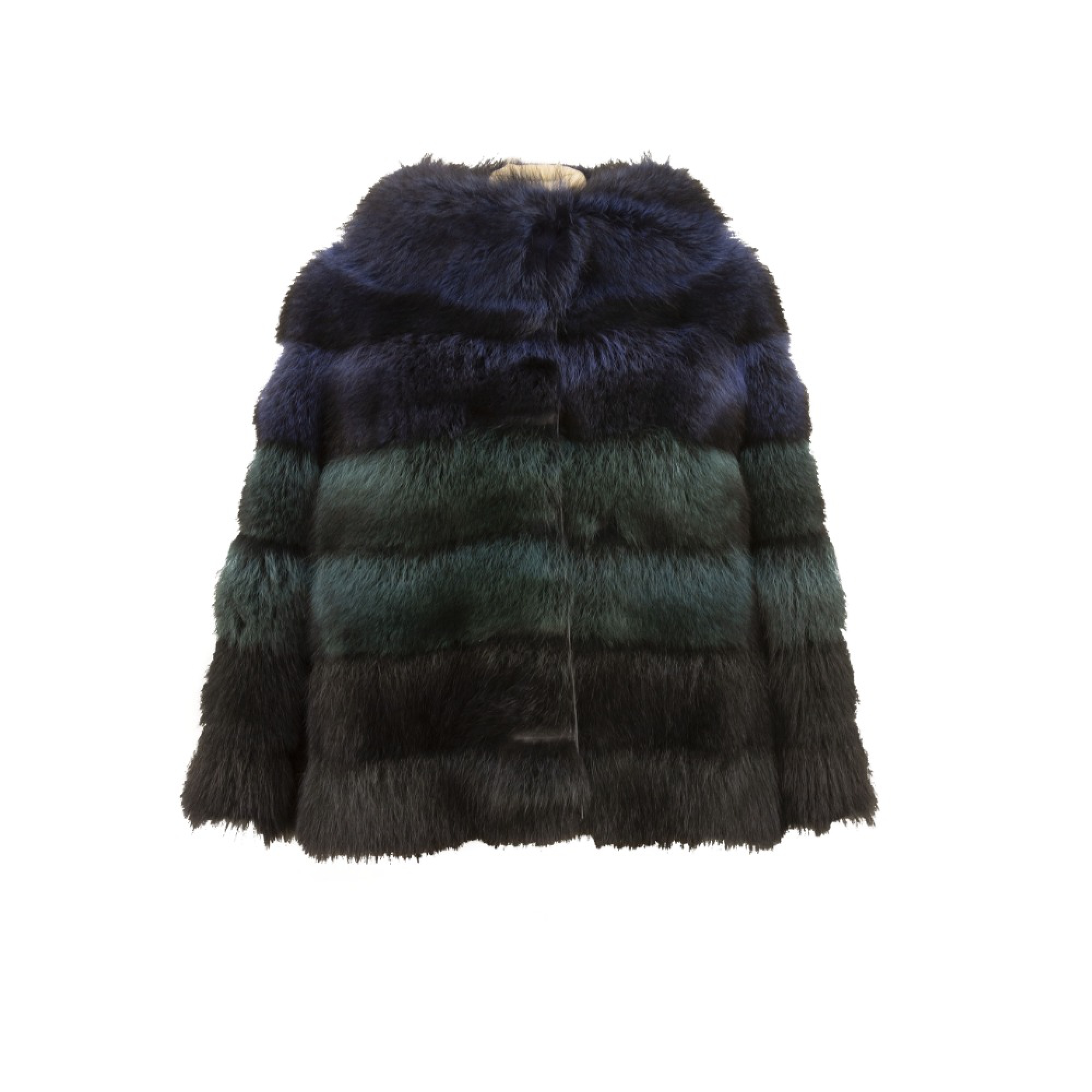 giacca volpe multicolor nero verde blue