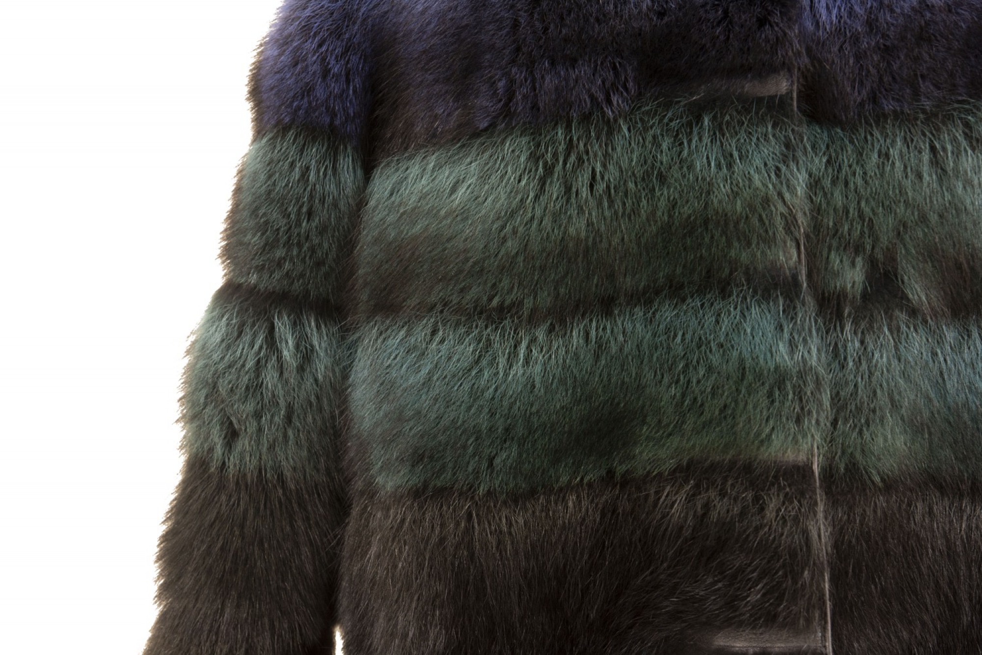 giacca volpe multicolor nero verde blue