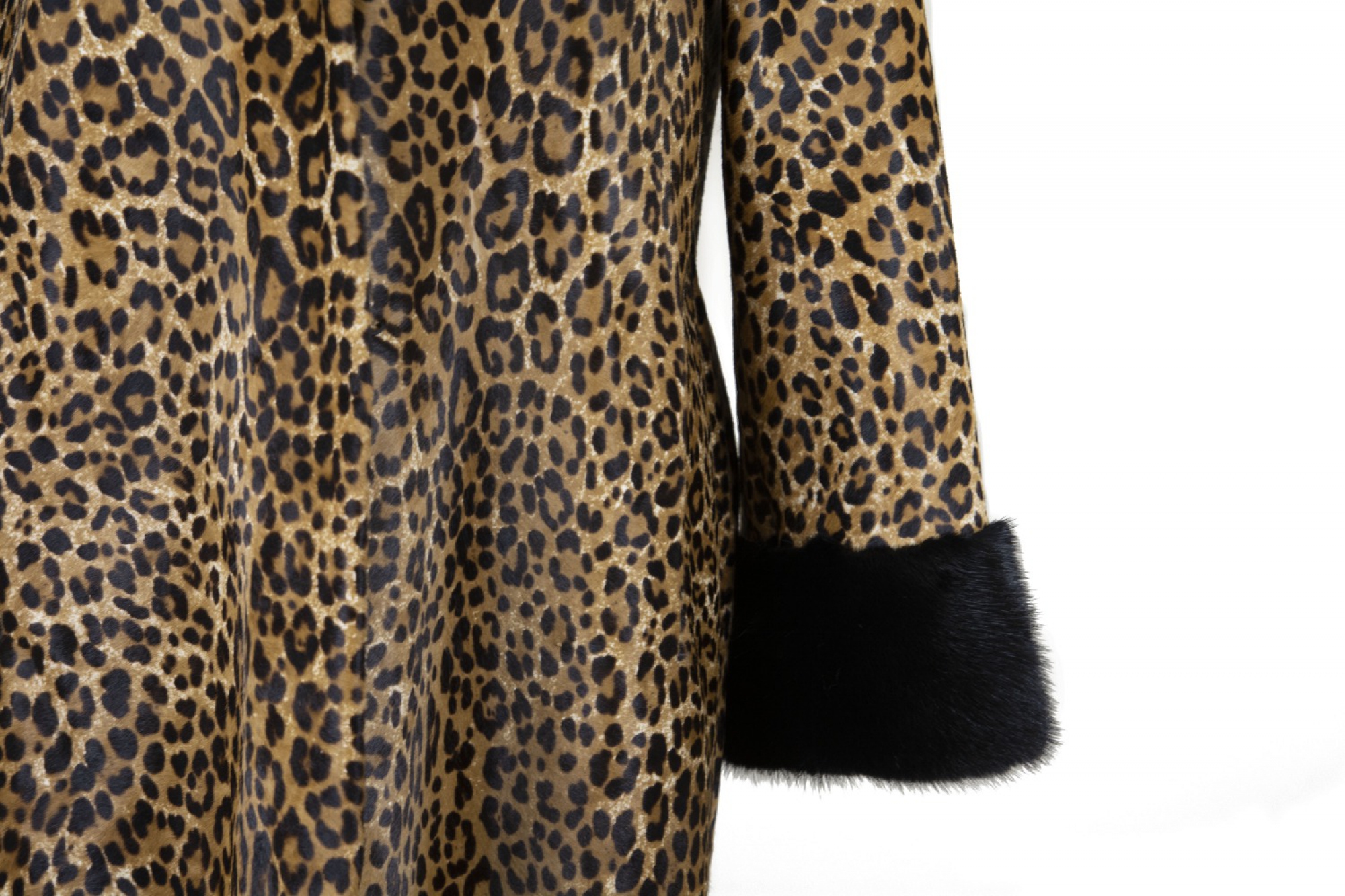 cappotto cavallino bordato visone black