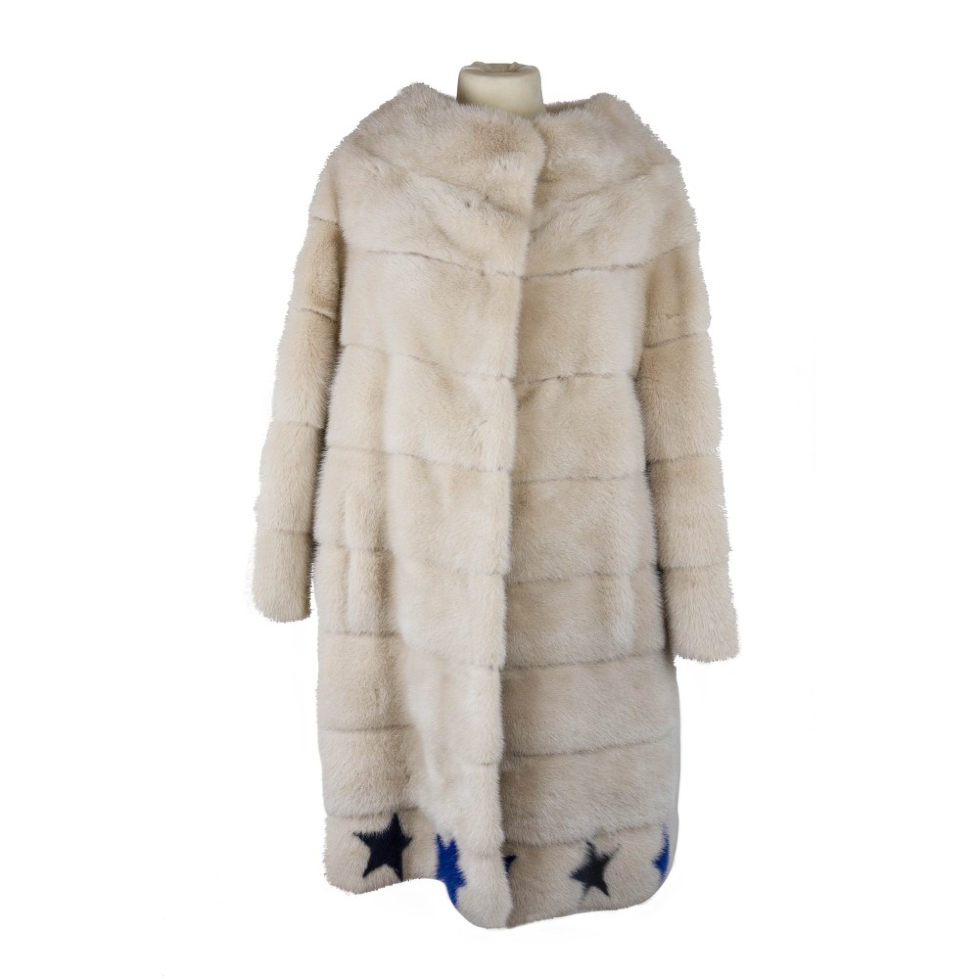 cappotto visone femmina tormaline con fascia finale stelle staccabile