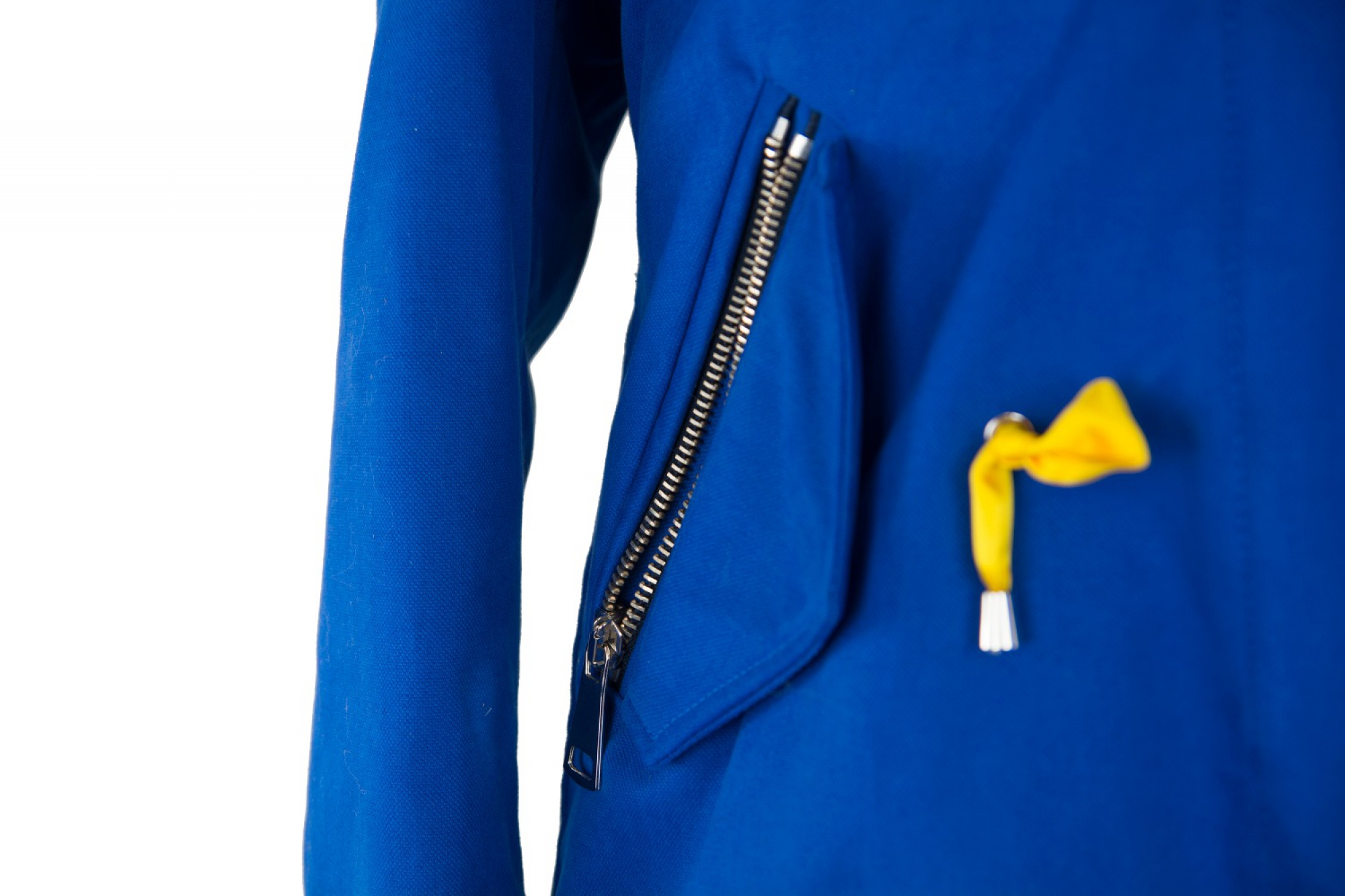 parka fluo con cappuccio volpe bicolore